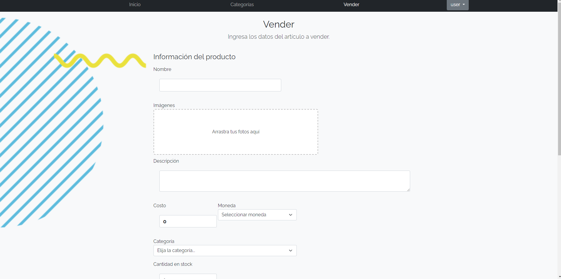 imagen de la seccion donde el cliente puede publicar productos
